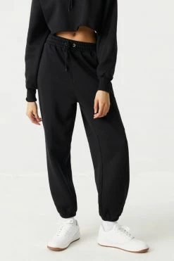 Stitches Ladies Bottoms High-Rise Drawstring Fleece Jogger