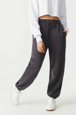 Stitches Ladies Bottoms High-Rise Drawstring Fleece Jogger