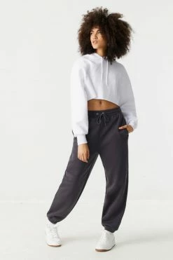 Stitches Ladies Bottoms High-Rise Drawstring Fleece Jogger