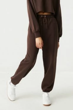 Stitches Ladies Bottoms High-Rise Drawstring Fleece Jogger