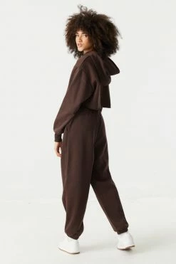 Stitches Ladies Bottoms High-Rise Drawstring Fleece Jogger