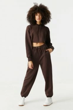 Stitches Ladies Bottoms High-Rise Drawstring Fleece Jogger