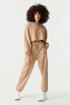 Stitches Ladies Bottoms High-Rise Drawstring Fleece Jogger