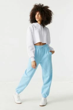 Stitches Ladies Bottoms High-Rise Drawstring Fleece Jogger