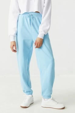 Stitches Ladies Bottoms High-Rise Drawstring Fleece Jogger