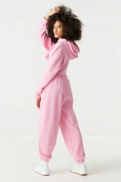 Stitches Ladies Bottoms High-Rise Drawstring Fleece Jogger