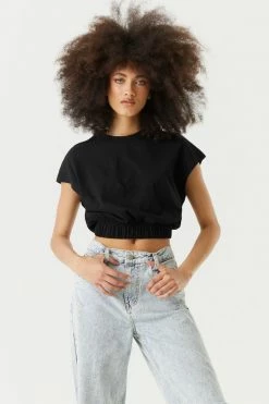 Stitches Ladies Tops Cinched Waist Boxy Skimmer Top