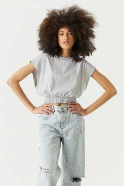 Stitches Ladies Tops Cinched Waist Boxy Skimmer Top