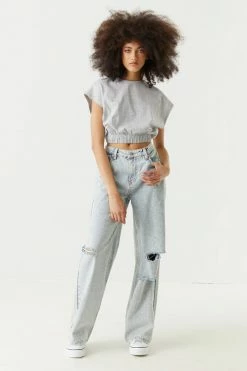 Stitches Ladies Tops Cinched Waist Boxy Skimmer Top