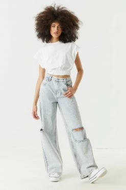 Stitches Ladies Tops Cinched Waist Boxy Skimmer Top