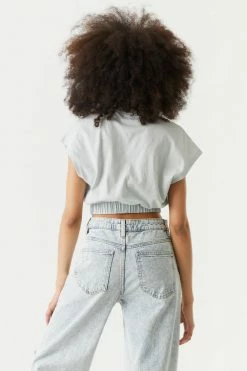 Stitches Ladies Tops Cinched Waist Boxy Skimmer Top