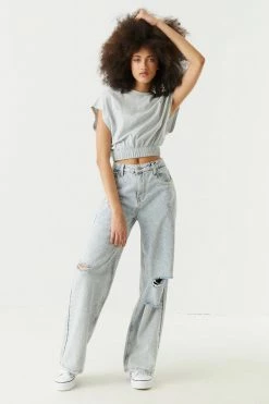 Stitches Ladies Tops Cinched Waist Boxy Skimmer Top