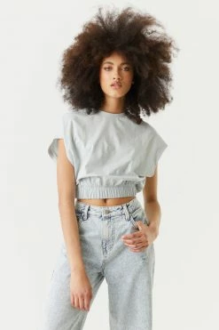 Stitches Ladies Tops Cinched Waist Boxy Skimmer Top