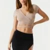 Stitches Ladies Tops Self-Tie Wrap Waist Crop Top