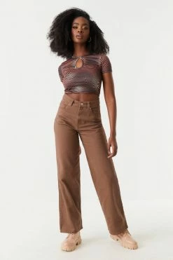 Stitches Ladies Tops Wavy Print Cut-Out Crop Top 5 Stitches Ladies Tops Wavy Print Cut-Out Crop Top