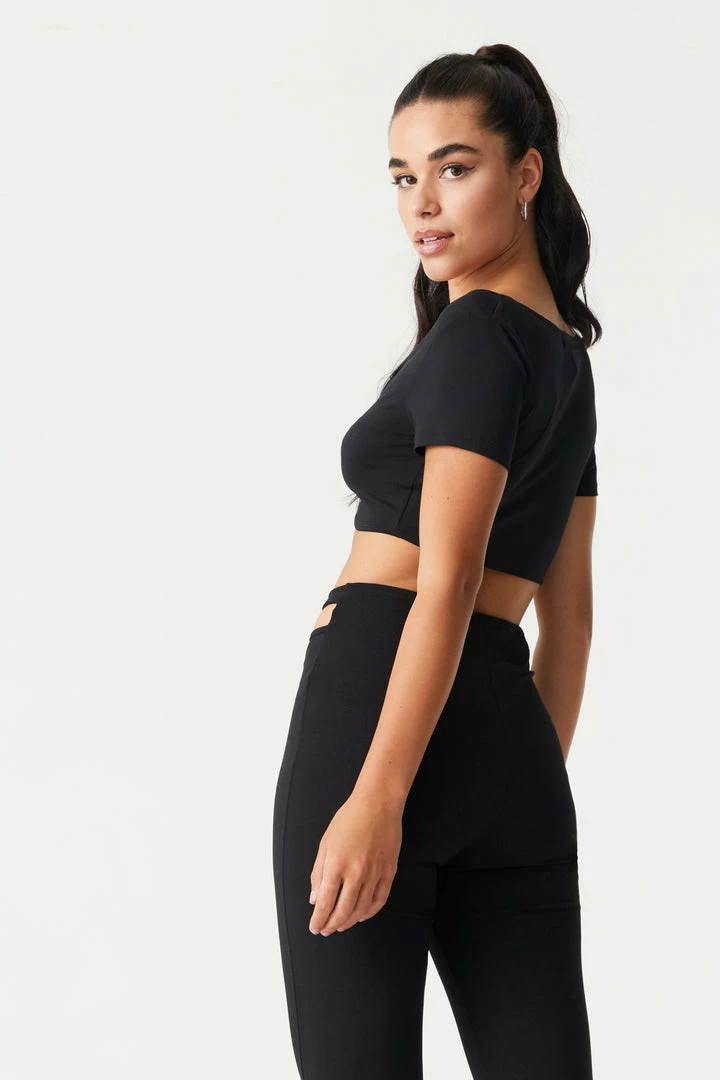 Stitches Ladies O-Ring Crop Top 2 Stitches Ladies O-Ring Crop Top