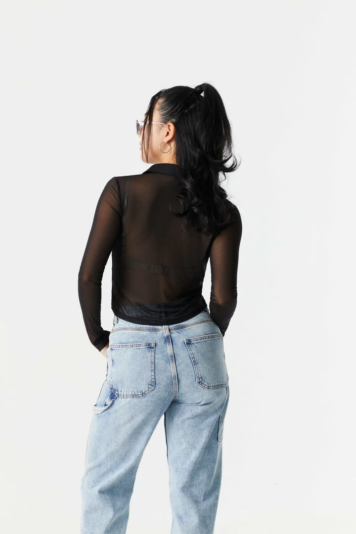 Stitches Ladies Mesh Button-Up Polo Tops 2 Stitches Ladies Mesh Button-Up Polo Tops