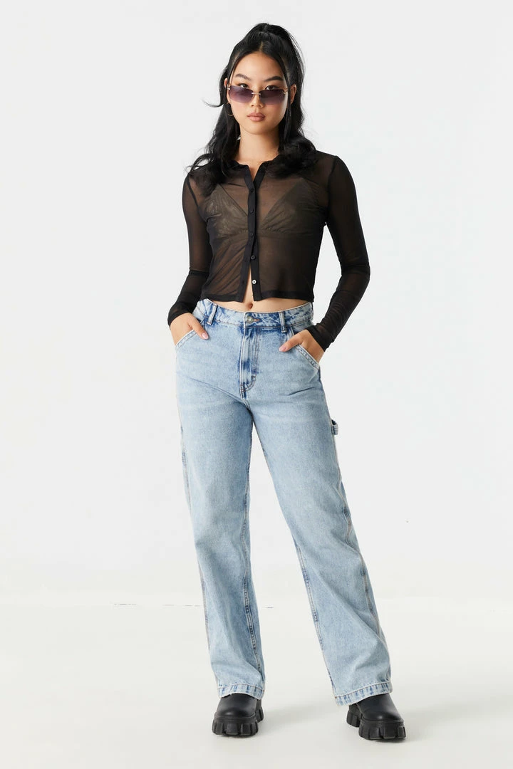 Stitches Ladies Mesh Button-Up Polo Tops 3 Stitches Ladies Mesh Button-Up Polo Tops