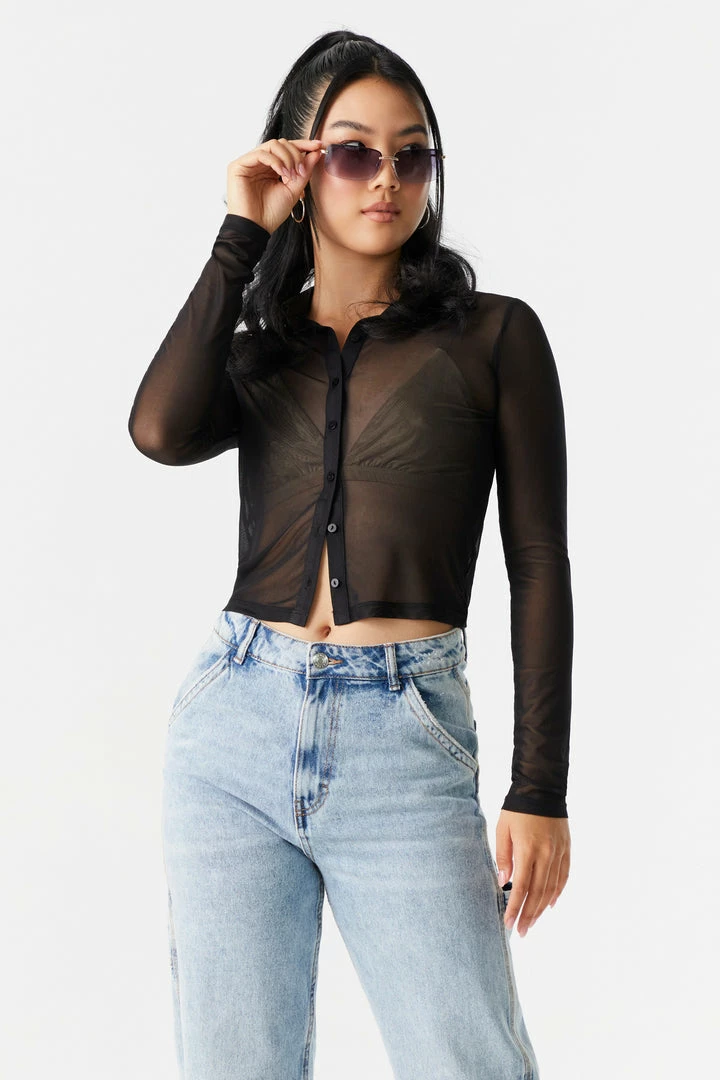 Stitches Ladies Mesh Button-Up Polo Tops 1 Stitches Ladies Mesh Button-Up Polo Tops