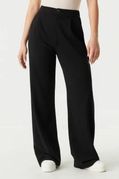 Stitches Ladies Wide Leg High-Rise Crepe Knit Trouser Bottoms 22 Stitches Ladies Wide Leg High-Rise Crepe Knit Trouser Bottoms