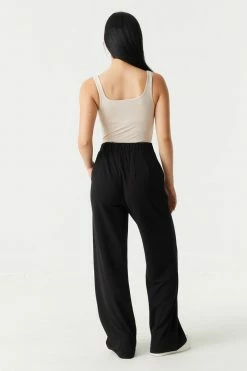 Stitches Ladies Wide Leg High-Rise Crepe Knit Trouser Bottoms 23 Stitches Ladies Wide Leg High-Rise Crepe Knit Trouser Bottoms