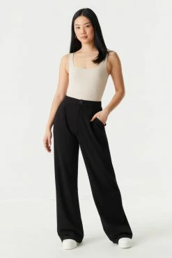 Stitches Ladies Wide Leg High-Rise Crepe Knit Trouser Bottoms 21 Stitches Ladies Wide Leg High-Rise Crepe Knit Trouser Bottoms