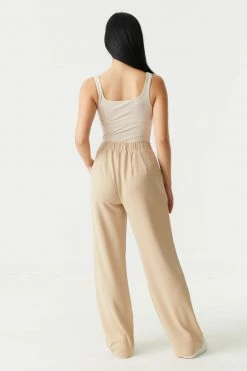 Stitches Ladies Wide Leg High-Rise Crepe Knit Trouser Bottoms 29 Stitches Ladies Wide Leg High-Rise Crepe Knit Trouser Bottoms