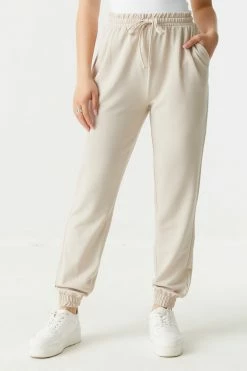 Stitches Ladies Self-Tie Drawstring Crepe Knit Jogger