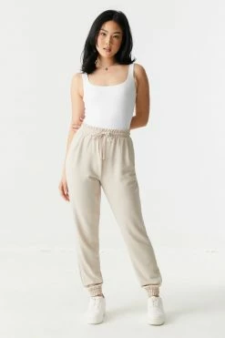 Stitches Ladies Self-Tie Drawstring Crepe Knit Jogger