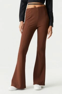 Stitches Ladies Ribbed Pull-On Flare Pant
