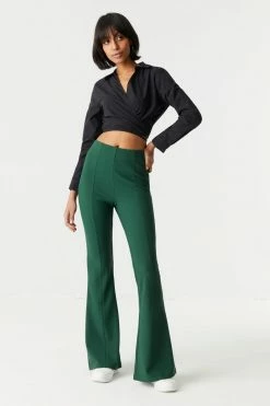 Stitches Ladies Ribbed Pull-On Flare Pant