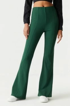 Stitches Ladies Ribbed Pull-On Flare Pant