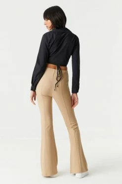 Stitches Ladies Ribbed Pull-On Flare Pant
