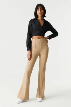 Stitches Ladies Ribbed Pull-On Flare Pant