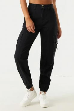 Stitches Ladies Bottoms Refuge Double Button-Up Slouchy Cargo Pant