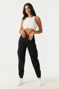 Stitches Ladies Bottoms Refuge Double Button-Up Slouchy Cargo Pant