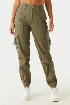 Stitches Ladies Bottoms Refuge Double Button-Up Slouchy Cargo Pant