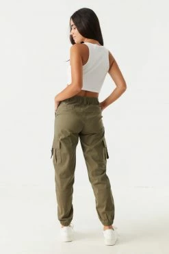 Stitches Ladies Bottoms Refuge Double Button-Up Slouchy Cargo Pant