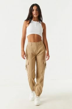 Stitches Ladies Bottoms Refuge Double Button-Up Slouchy Cargo Pant