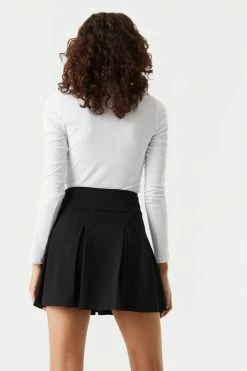 Stitches Ladies Crepe Knit Pleated Skirt Bottoms