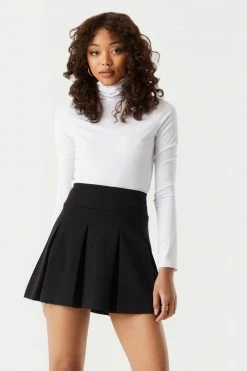 Stitches Ladies Crepe Knit Pleated Skirt Bottoms