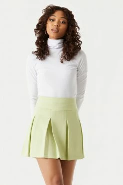 Stitches Ladies Crepe Knit Pleated Skirt Bottoms