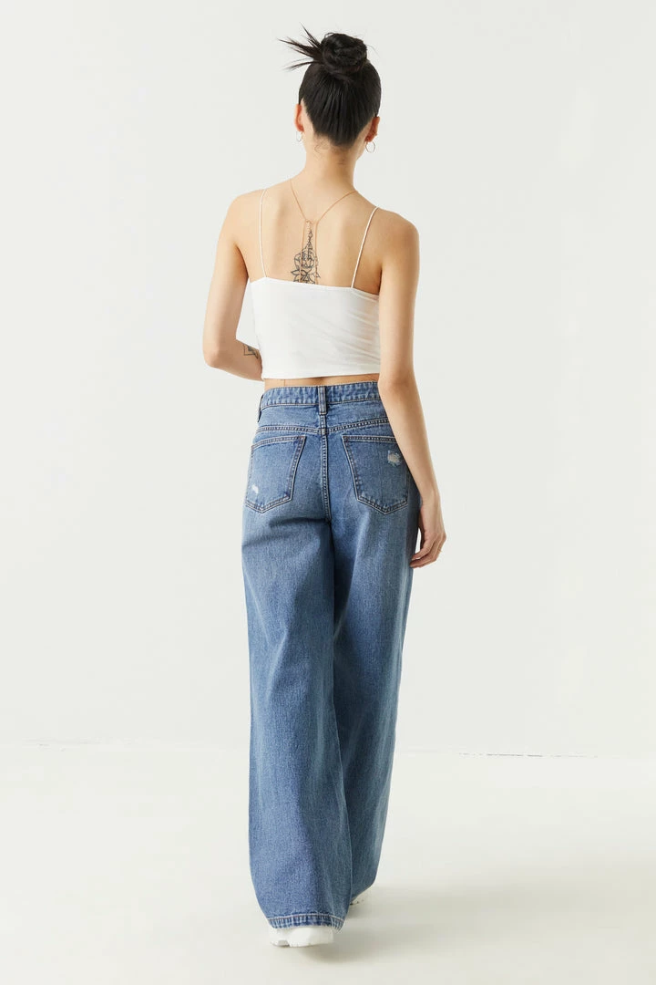 Stitches Ladies Refuge Jeans Refuge Ultra High-Rise Distressed Loose Leg Jean 3 Stitches Ladies Refuge Jeans Refuge Ultra High-Rise Distressed Loose Leg Jean