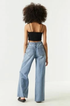 Stitches Ladies Refuge Ultra High-Rise Distressed Light Wash Loose Leg Jean Refuge Jeans