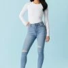 Stitches Ladies Refuge Jeans Refuge High-Rise Light Distressed Skinny Jean