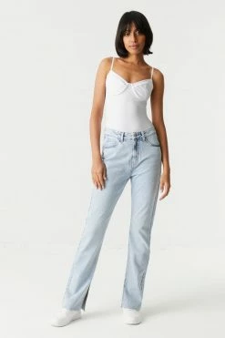 Stitches Ladies Refuge Inside Slit Flare Jean