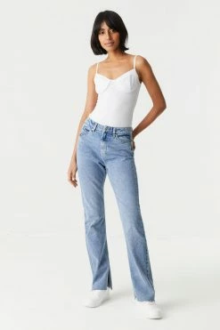 Stitches Ladies Refuge Inside Slit Flare Jean