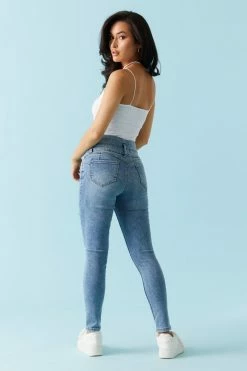 Stitches Ladies Refuge High-Rise Push-Up Distressed Medium Wash Skinny Jean