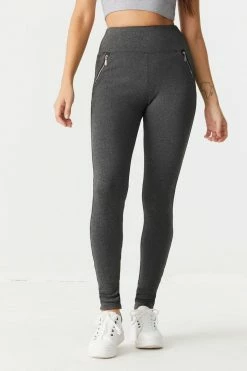 Stitches Ladies Soft High-Rise Zip-Up Pocket Legging