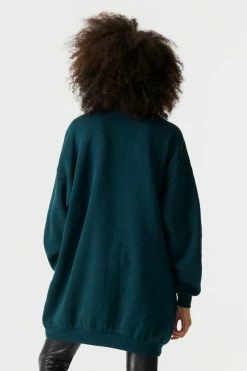 Stitches Ladies Long Sleeve Arizona Graphic Oversized Varsity Sweatshirt Dress